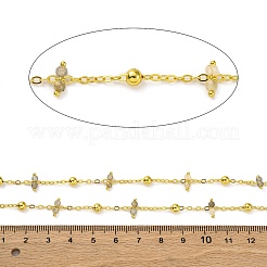 Граненые цепочки из натурального лабрадорита ручной работы&nbsp;CHC-L050-02G-01