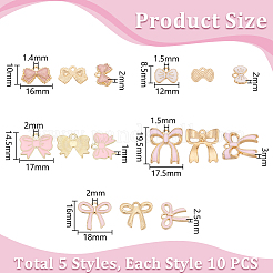 50шт 5 стиля подвески из сплава с эмалью&nbsp;ENAM-UN0001-19