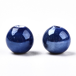 Перламутровый фарфоровые ручной круглых бусин&nbsp;PORC-S489-8mm-05