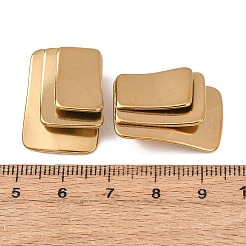 304ステンレスペンダント  重ね合わせた長方形のチャーム  ゴールドカラー  24x18x7.5mm  穴：3x6.5mm&nbsp;STAS-Z196-02G