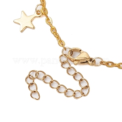 Браслет на щиколотке из утюга с жемчужными бусинами-ракушками AJEW-AN00610