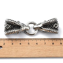 Кольца пружинные затворные из нержавеющей стали 304 в тибетском стиле FIND-Z046-03AS-02