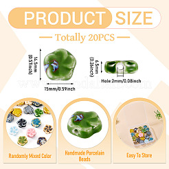 20шт фарфоровые бусины ручной работы&nbsp;PORC-TA0001-25