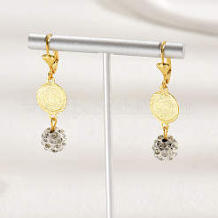 Модные латунные серьги-кольца с круглой кисточкой JS4120