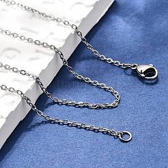 Устойчивые к потускнению классические простые мужские и женские ожерелья из нержавеющей стали 304 унисекс ожерелья с цепочкой из кабеля NJEW-507L-7