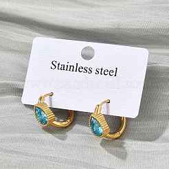 Серьги-кольца из нержавеющей стали 304 EJEW-P309-04G