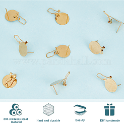 10 шт. фурнитура для сережек-гвоздиков из нержавеющей стали 304&nbsp;STAS-SP0001-88A-G