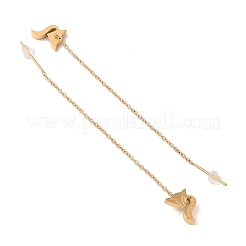 Orecchini a bottone in acciaio inossidabile 304&nbsp;EJEW-S227-11G