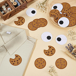 40 parche de tela bordado de poliéster con diseño de galletas de chocolate de 3 estilos.&nbsp;PATC-OC0001-05