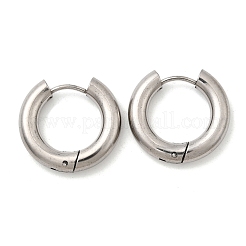 316f ステンレススチールフープピアス  リング  ステンレス鋼色  19x20x4mm&nbsp;LS-EJEW-D341-01E-P