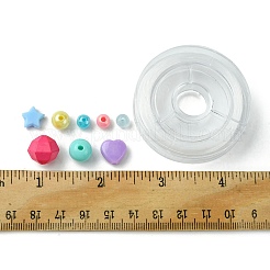 Набор украшений из эластичных браслетов из акрилового бисера своими руками DIY-FS0005-71