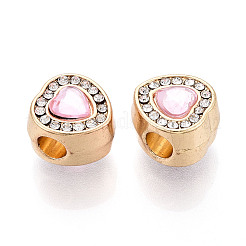 Стойки покрытие сплава горный хрусталь европейских бусы FIND-N011-06KCG