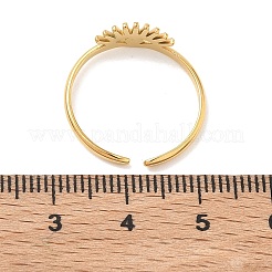 Anelli polsini aperti in acciaio inossidabile 304 per donna&nbsp;RJEW-K261-16G