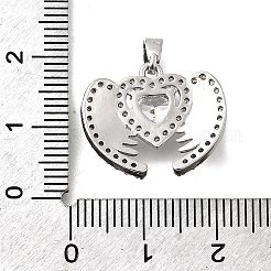 Латунные микро проложить кубического циркония подвески KK-P336-18P-01