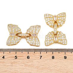 Латунные микро проложить кубического циркония раз за застежками&nbsp;KK-C075-44G