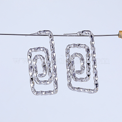 Спиральные прямоугольные латунные серьги-гвоздики CX5883