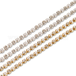 10 ярд двухцветных латунных цепочек со стразами CHC-CD0001-03