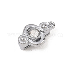 合金製ラインストーンチューブバチカン  スライダーチャーム  プラチナ  17x10.5x7mm  穴：1.2mm&nbsp;FIND-B065-01P-02