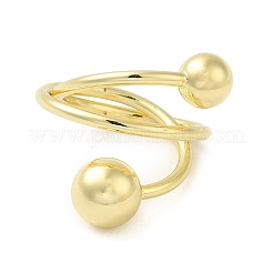 Стойка покрытие латунные круглые шариковые манжеты RJEW-D015-02G