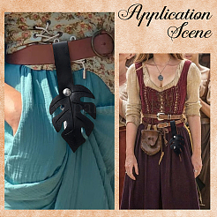 2 шт. зажимы для кардигана из искусственной кожи с листьями&nbsp;JEWB-CL0001-01C