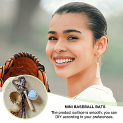 100 шт. деревянных украшений в виде бейсбольной биты&nbsp;WOOD-PH0003-78