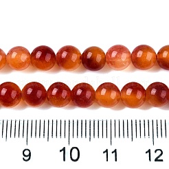 Окрашенные природные белый нефрит бисер пряди&nbsp;G-T138-6mm-210-19