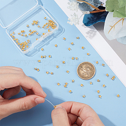 200 шт. латунные наконечники для бусин с покрытием из стойки FIND-UN0016-30A