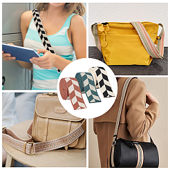 3 шт. 3-х цветная полиэстеровая жаккардовая ромбовидная лента OCOR-BC0006-72