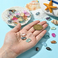 50шт 25 стиля гальванические стеклянные бусины ручной работы EGLA-YW0003-15