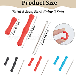 6 sachet de 3 protège-doigts en silicone pour corde d'arc&nbsp;AJEW-CP0010-20