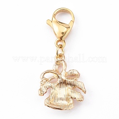 Новогодняя тема сплава эмали подвески HJEW-JM00427-02