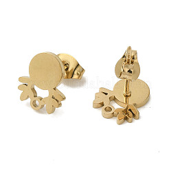 Ионное покрытие (ip) 304 нержавеющая сталь гвоздики фурнитура для сережек STAS-I206-09G