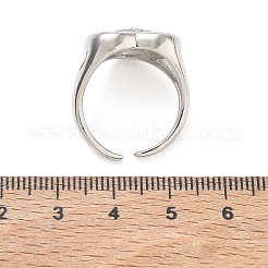 Offene Manschettenringe aus Messing mit Mikropavé und Zirkonia für Damen&nbsp;CU-CBA760A-13C-P