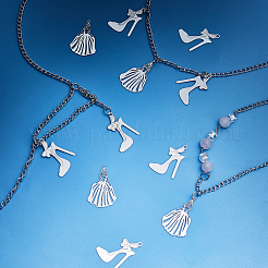 100 шт. 2 стиля 201 нержавеющая сталь шпильки филигранные подвески&nbsp;STAS-DC0007-96