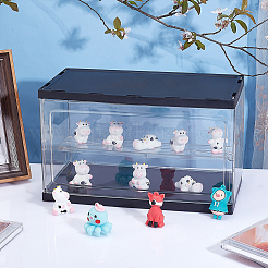 2-рядная прозрачная акриловая витрина для минифигурок ODIS-WH0043-09