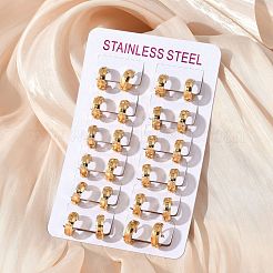 Серьги-кольца из нержавеющей стали 304 с эффектом полировки EJEW-M001-31G