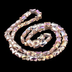 Ab цветные прозрачные стеклянные бусины пряди&nbsp;EGLA-P051-06A-A02