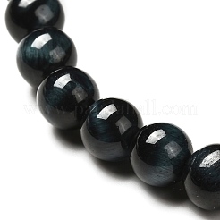 Braccialetti elasticizzati con perline rotonde in occhio di tigre naturale tinti e riscaldati&nbsp;BJEW-JB06654-05
