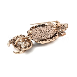 Spille da bavero a forma di gufo in lega anticata con strass&nbsp;JEWB-B038-04AG