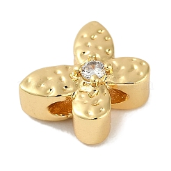 Латунные микро проложить кубического циркония бусы KK-P283-19G