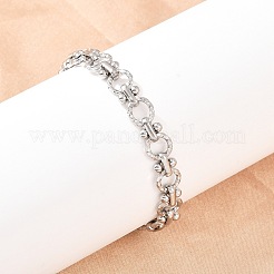 Bracelets à maillons en acier inoxydable 304 pour femmes&nbsp;BJEW-H207-01C-P