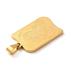 Подвески из нержавеющей стали 304 с вакуумным покрытием pvd на тему дня матери&nbsp;STAS-D069-01B-G