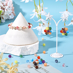 360шт 12 цвета имитация нефрита акриловые бусины&nbsp;MACR-TA0001-71