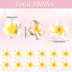 48шт бусины из полимерной глины ручной работы CLAY-SC0002-47