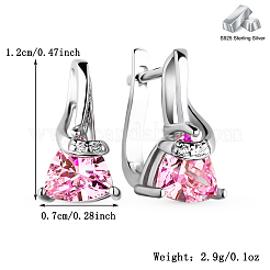 Треугольные серьги-кольца s925 из стерлингового серебра TY2897