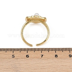 Латунные манжеты с небесно-голубой эмалью RJEW-C139-18C-G