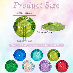 700 Stück 7 Farben UV-beschichtete PVC-Kunststoffperlen&nbsp;FIND-GF0009-55