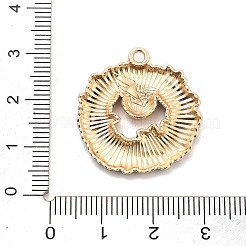 クリスマステーマ合金エナメルペンダント  ライトゴールド  クリスマスリース  26.5x25x3mm  穴：2mm&nbsp;X1-ENAM-D060-04G