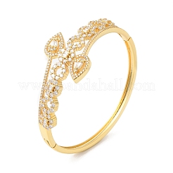 Прозрачный кубический цирконий каплевидный браслет на петлях&nbsp;BJEW-L681-002G