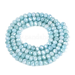 Brins de perles de verre rondelles teintées anti-ternissement&nbsp;LS-EGLA-T021-3mm-17-07